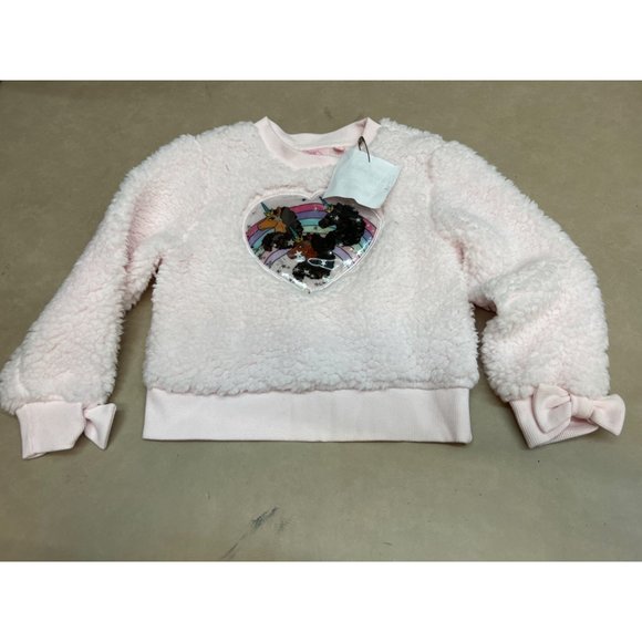 Toddler Girls' Afro Unicorn Solid Pullover Sweatshirt Pink 3T - Picture 8 of 8